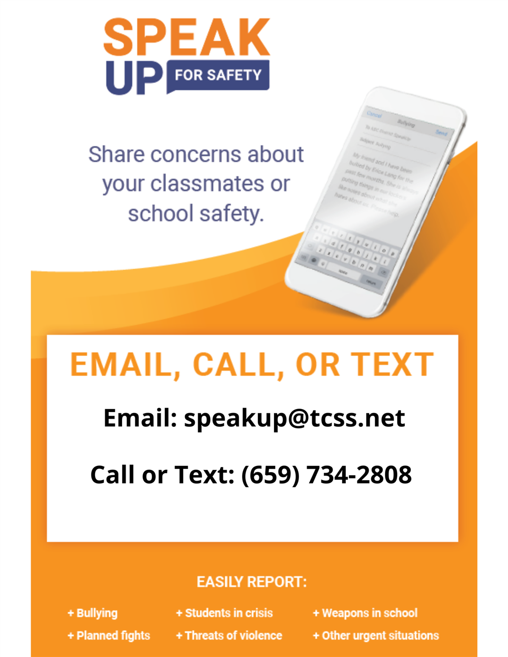 Speak Up for Safety Flyer
